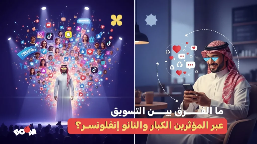 الفرق بين التسويق عبر المؤثرين الكبار والنانو إنفلونسر